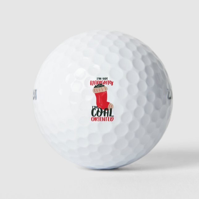 Pelotas De Golf Navidades traviesos dicen regalo para Navidad cita (Anverso)