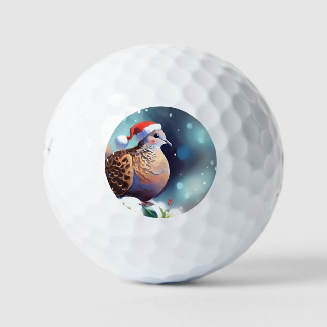Pelotas De Golf Navidades Turtle Dove (2) (Anverso)