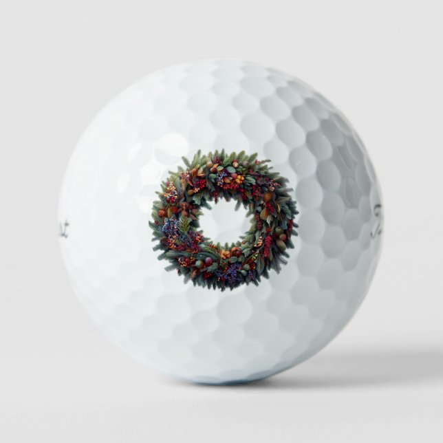 Pelotas De Golf Navidades Wreath Golf Balls (Anverso)