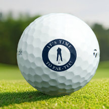 Navy Blue It’s Time to Par-Tee Funny Golfer Saying