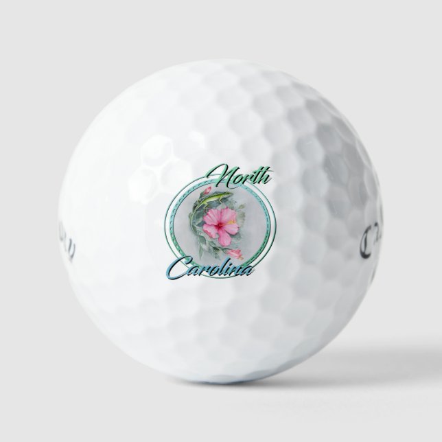 Pelotas De Golf NC Anole e Hibiscus (Anverso)