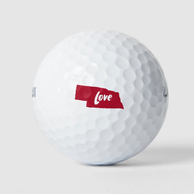 Pelotas De Golf Nebraska Love (Anverso)