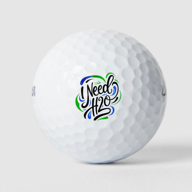 Pelotas De Golf Necesito guion de H2O (Anverso)