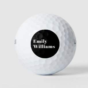 Pelotas De Golf Negocio de marca moderna en blanco y negro