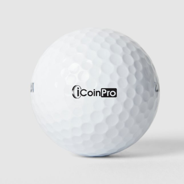 Pelotas De Golf Negro de iCoinProLogo (Anverso)