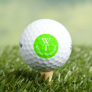 Pelotas De Golf Neon Acid Green Golf Ball con nombre