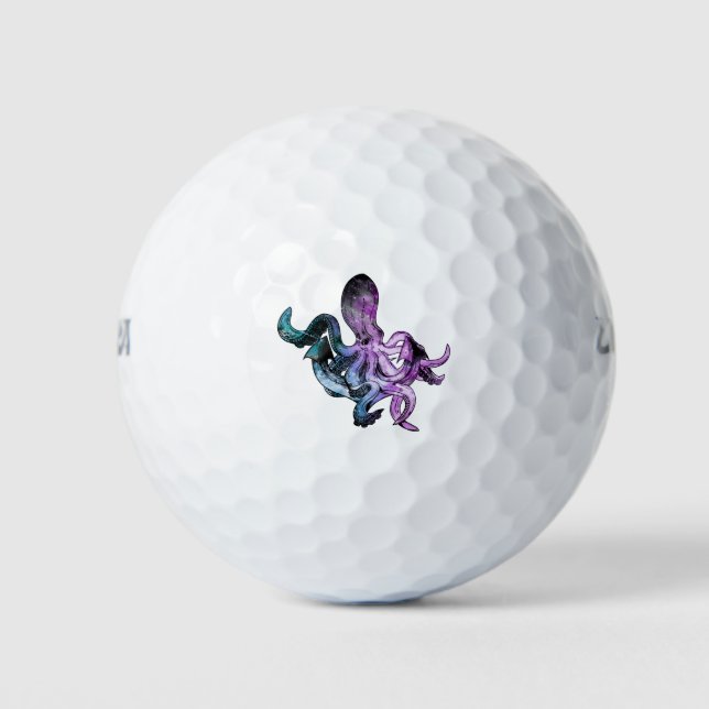 Pelotas De Golf Neón octopus (Anverso)