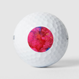 Pelotas De Golf Neón Rosa Abstracto Impactante Caliente