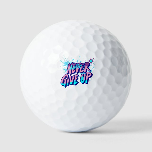 PELOTAS DE GOLF NEVER GIVE UP  (Anverso)