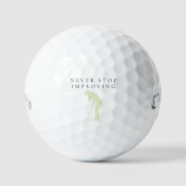 Pelotas De Golf 'Never Stop Improving' Growth Mindset Encouraging