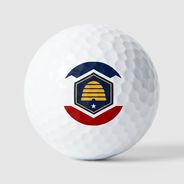 Pelotas De Golf New flag of Utah State  (Anverso)