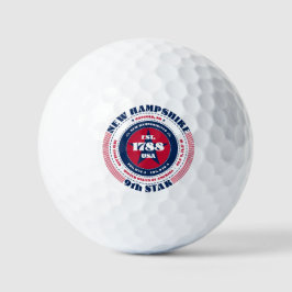 Pelotas De Golf New Hampshire Stathood Patriotic Gift Golf Balls