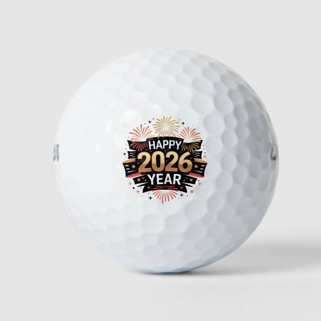 Pelotas De Golf New Year Golf Ball 2026 (Anverso)