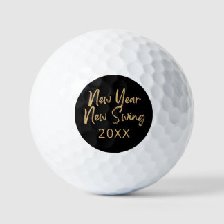 Pelotas De Golf New Year New Swing Custom Year Modern Black Gold