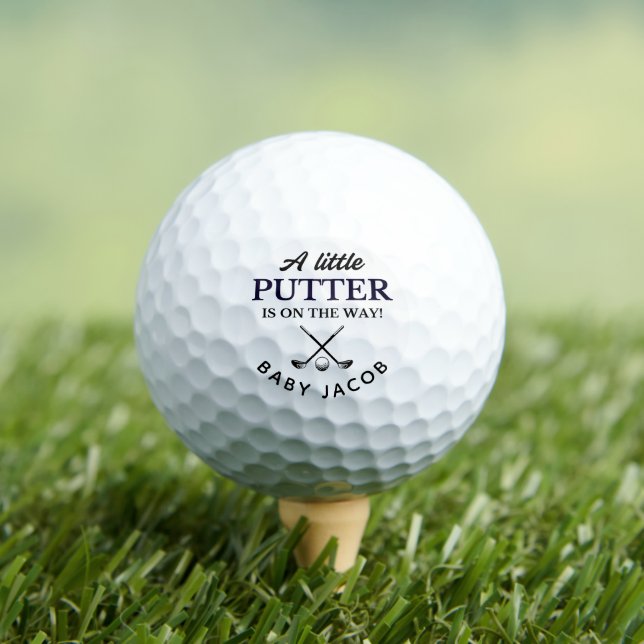 Pelotas De Golf Newborn Baby Shower Favors Keepsake Litte Putter (Camiseta in situ)