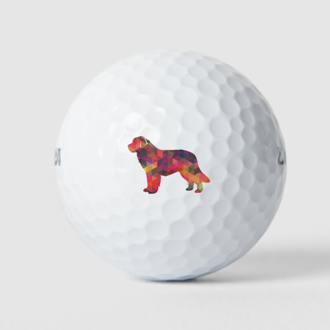 Pelotas De Golf Newfoundland Geo Silhouette Multi (Anverso)
