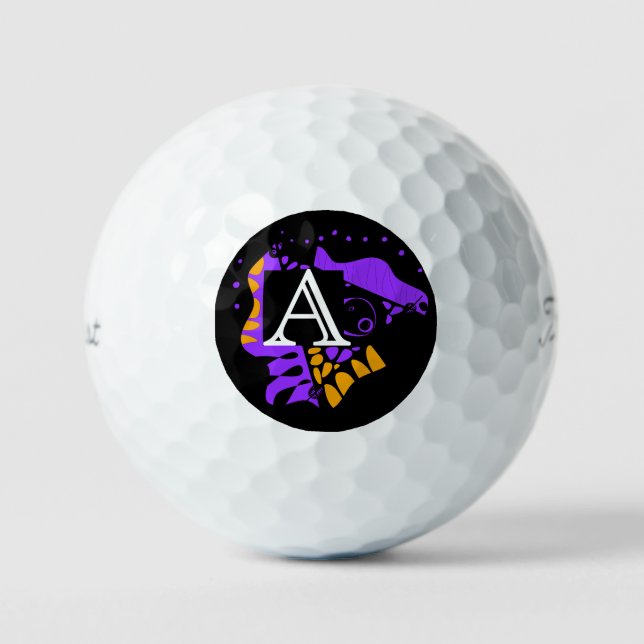 Pelotas De Golf Nido de pájaro - Carta inicial personalizada A (Anverso)