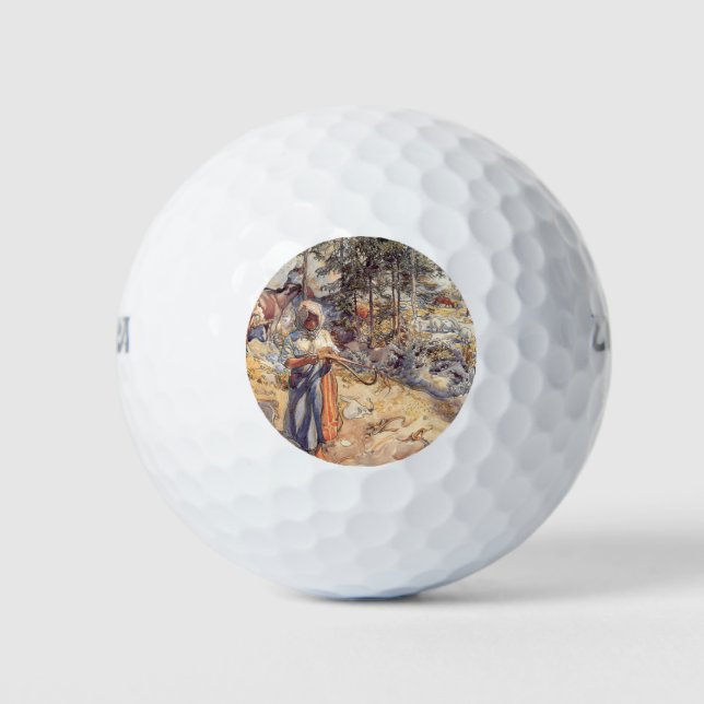 Pelotas De Golf Niña en la pradera (niño con animales de granja) (Anverso)