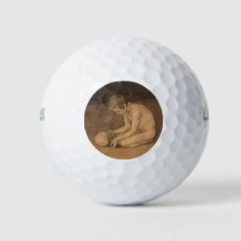 Pelotas De Golf Niño con calavera (por Magnus Enckell)