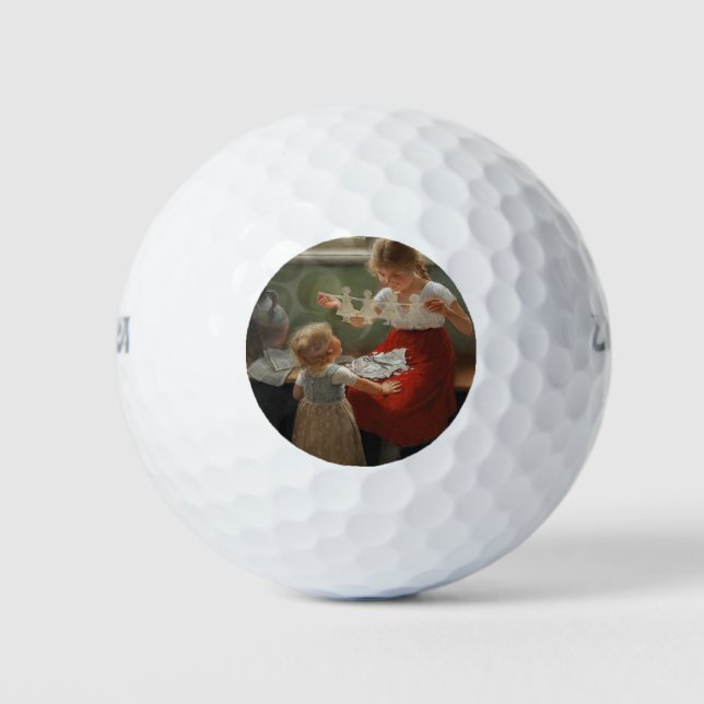 Pelotas De Golf Niños Haciendo Silhouettes (Niños Cuidados Jugando (Anverso)