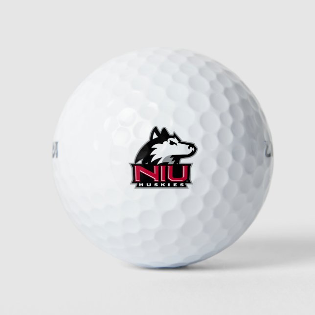 Pelotas De Golf NIU Huskies Wordmark (Anverso)