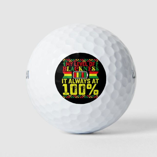 Pelotas De Golf Nivel De Negrura Juneteenth Historia Negra (Anverso)