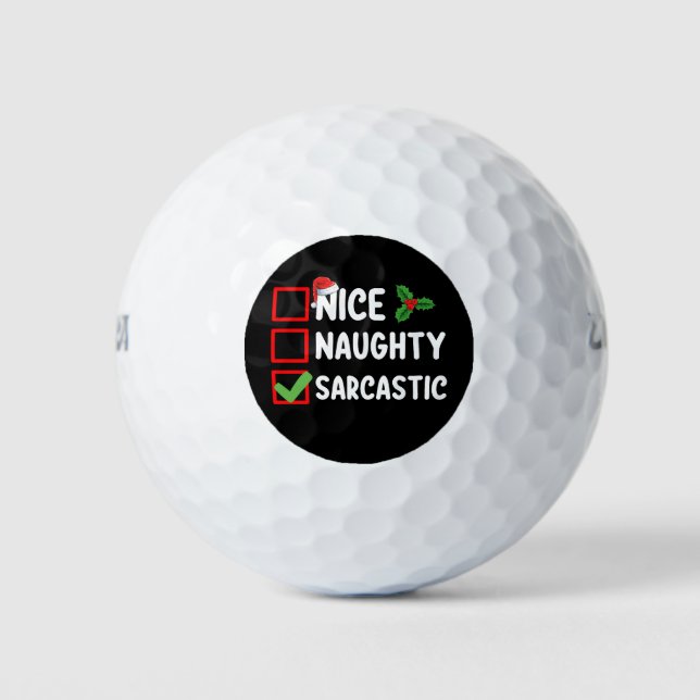 Pelotas De Golf Niza Navidades sarcásticos (Anverso)