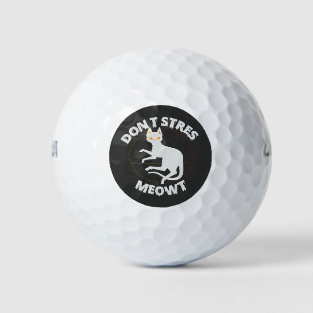 Pelotas De Golf No enfades a Meowt Gracioso regalo de Mascota de H (Anverso)