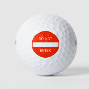 Pelotas De Golf No escribir signo de advertencia