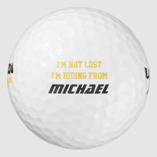 Pelotas De Golf No estoy perdido, me estoy ocultando de nombre per