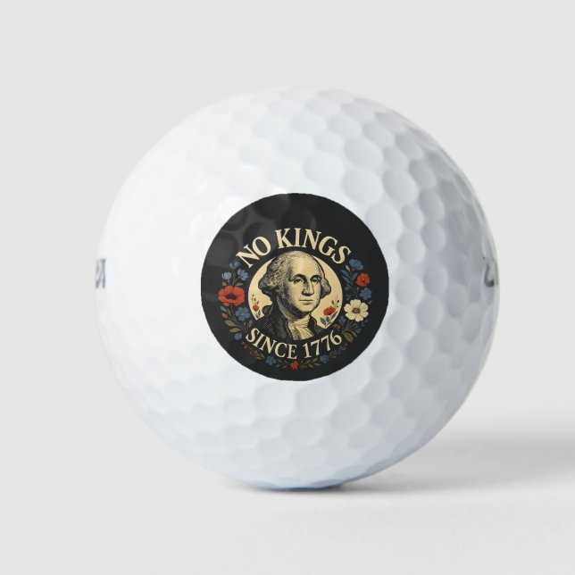 Pelotas De Golf No King Since 1776 American Democracy Protest  (Anverso)