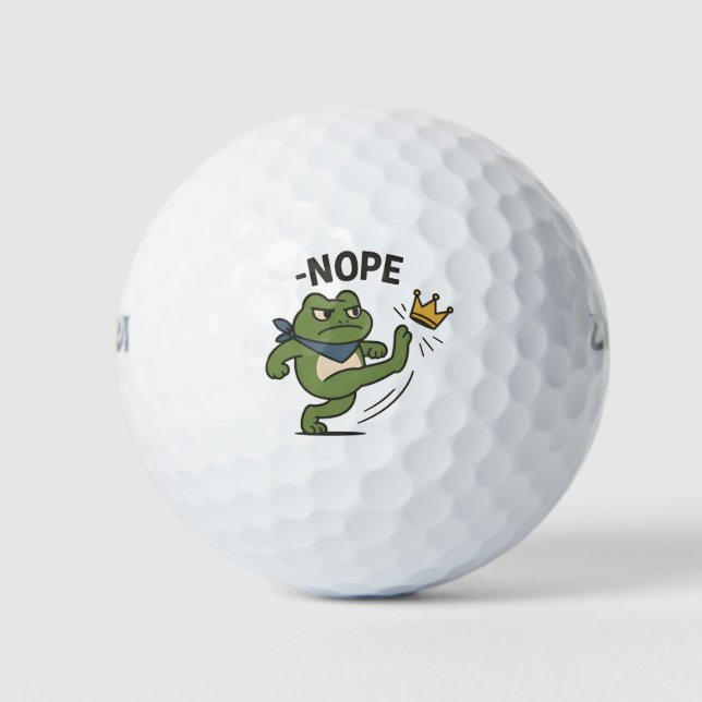 Pelotas De Golf No Kings in America Frog No Kings Democracy (Anverso)