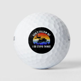 Pelotas De Golf No me sigas hago cosas estúpidas - moto de nieve