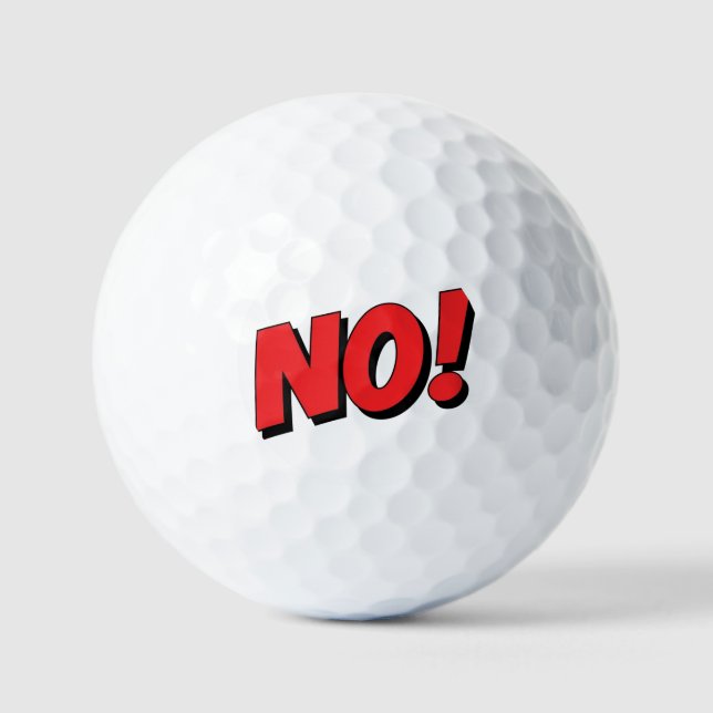 Pelotas De Golf ¡NO! ¡No Va a Pasar! (Anverso)