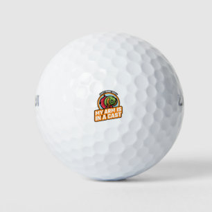 Pelotas De Golf No Puedo Trabajar Hoy Mi Brazo Está Enyesado