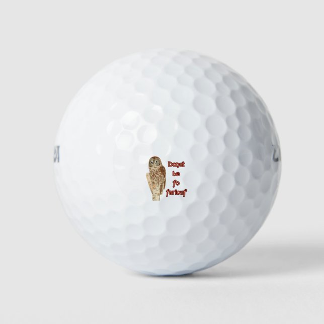 Pelotas De Golf No seas de búho ferioso (Anverso)