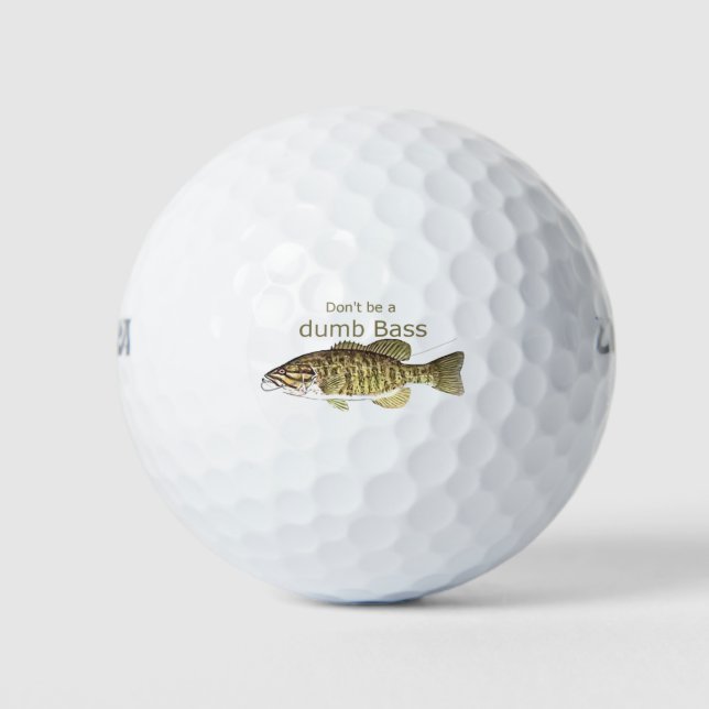 Pelotas De Golf No seas una curiosa cita de pesca (Anverso)