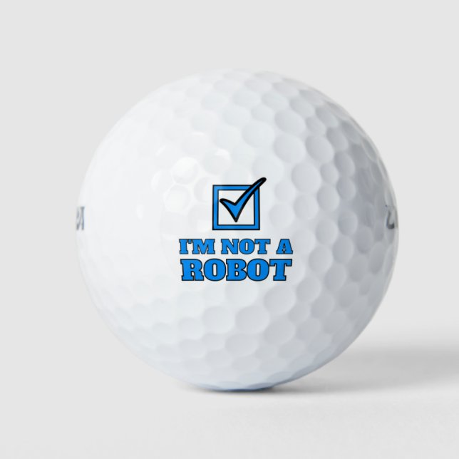 Pelotas De Golf No soy un robot (Anverso)