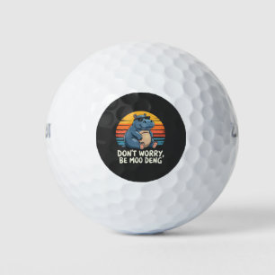 Pelotas De Golf No te preocupes Moo Deng Baby Pygmy Hippo Retro