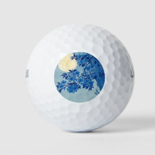 Pelotas De Golf Noche de la luna Árbol azul luna