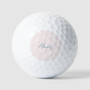 Pelotas De Golf Nombre Caligrafía Script Sencillo Simple Color Pas