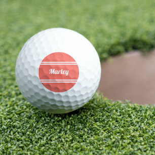 Pelotas De Golf Nombre Clásico de Monograma de Golfista Personaliz