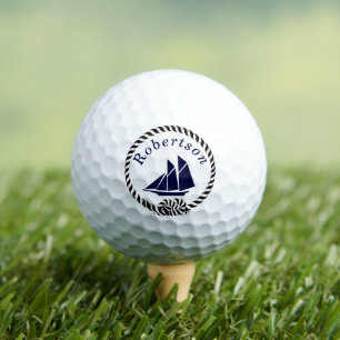 Pelotas De Golf Nombre costero náutico Marina Azul