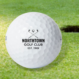 Pelotas De Golf Nombre de club de golf personalizado Fecha de fund
