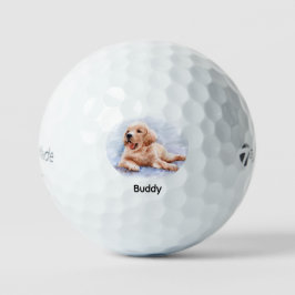 Pelotas De Golf Nombre de foto de mascota de perro personalizado
