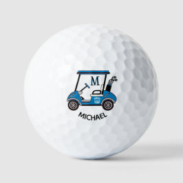 Pelotas De Golf Nombre de monograma Personalizado de carrito único