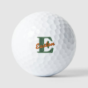 Pelotas De Golf Nombre de monograma personalizado Verde oscuro y N