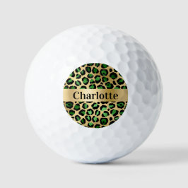 Pelotas De Golf Nombre de patrón de estampado de leopardo de oro v