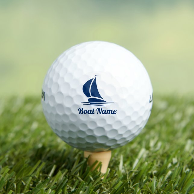 Pelotas De Golf nombre del barco personalizado logotipo náutico (Camiseta in situ)