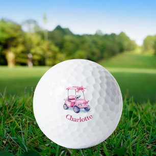 Pelotas De Golf Nombre del carrito rosa